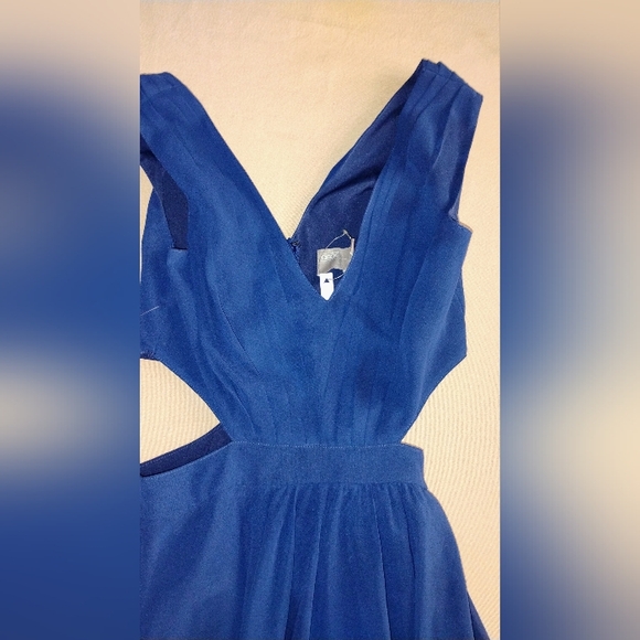 ASOS BLUE CUTOUT DRESS sz small - Picture 9 of 11